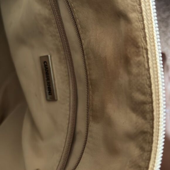 Giani Bernini White Logo Printed Convertible Handbag - Picture 9 of 10